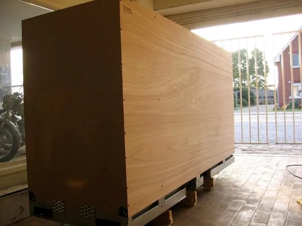 Motorcycle carefully packed for shipping, example 4