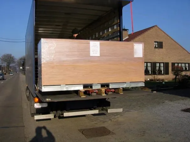 Motorcycle carefully packed for shipping, example 6