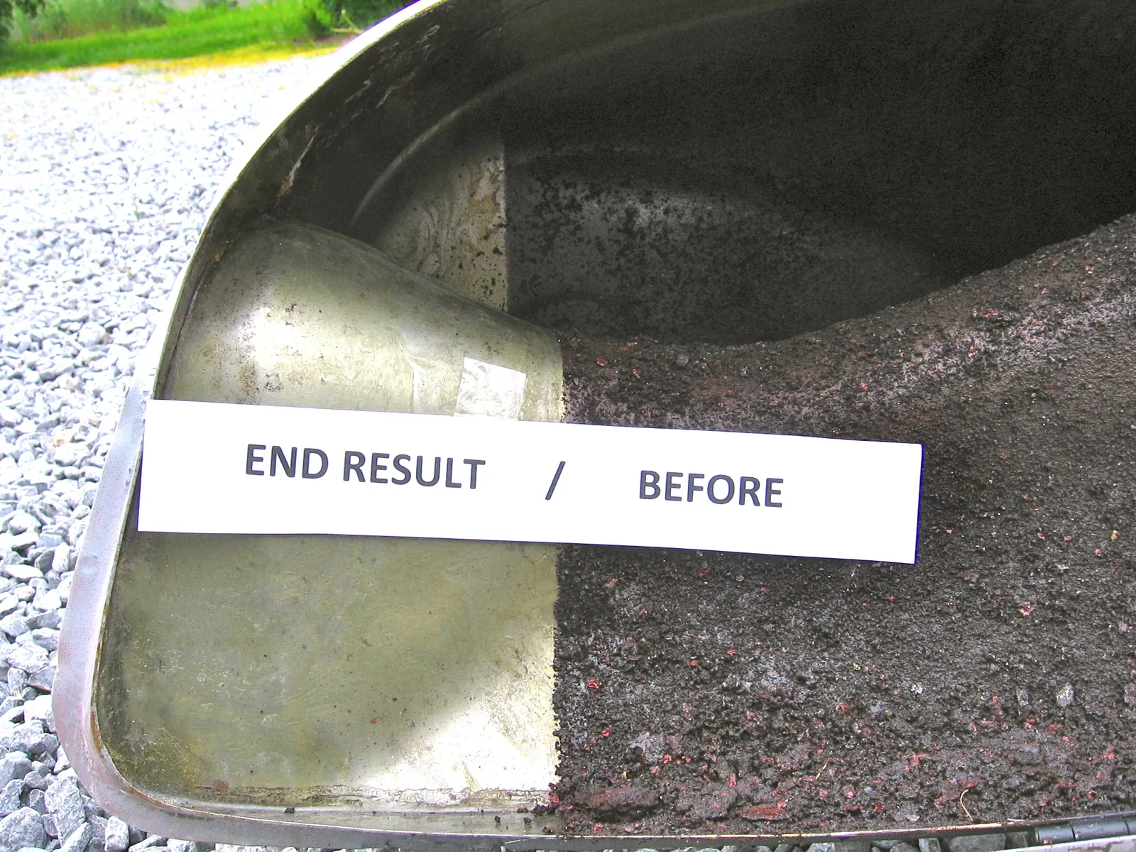 Fuel tank restoration with Tank Cure, photo 3